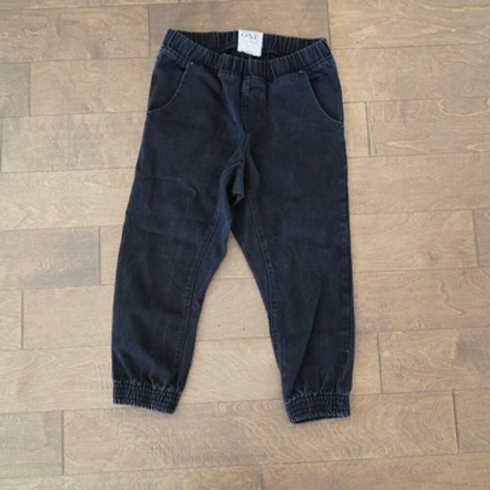 One by One Teaspoon Rise Pull On Jeans Black Jogger Style Womens Size 25
